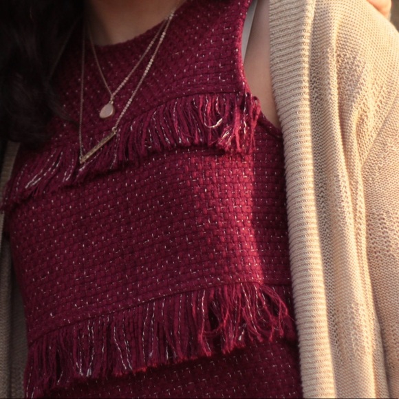 Red and Gold Ruffle Top - Picture 3 of 3